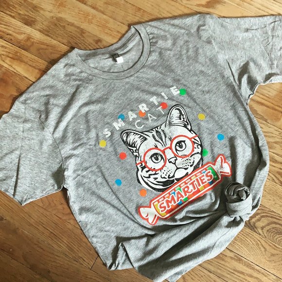 Smarties® SmartieCat Unisex Grey Shirt - Picture 2 of 7